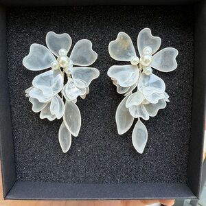 Gorgeous handmade Floral Pearl Earrings